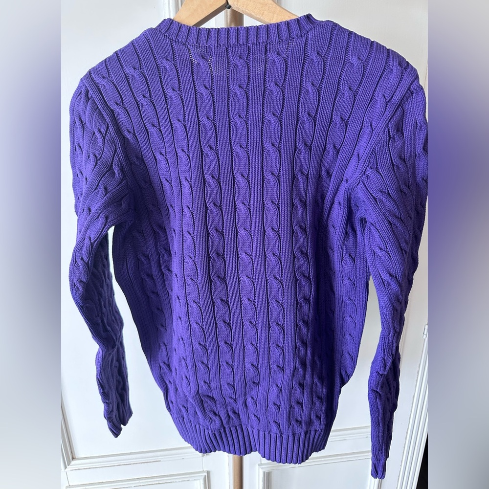 Ralph Lauren Purple Cable Knit Sweater - Picture 4 of 4